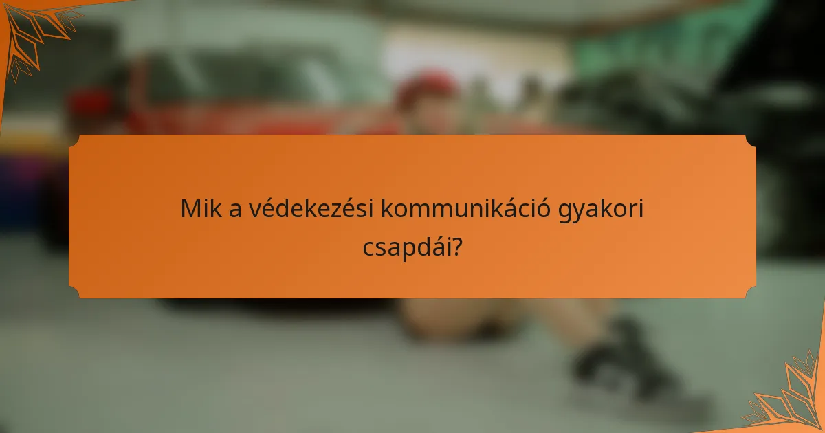 Mik a védekezési kommunikáció gyakori csapdái?